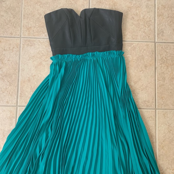 Vici Collection Faux Leather Strapless Maxi Gown - Picture 4 of 7